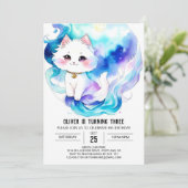 Aangepaste kat afdrukbare verjaardag kaart (Staand voorkant)