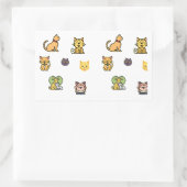 Aangepaste kat en Schattigee kat Rechthoekige Sticker (Tas)