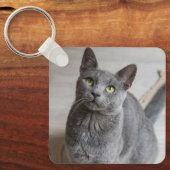Aangepaste kat huisdier foto sleutelhanger (Voorkant)