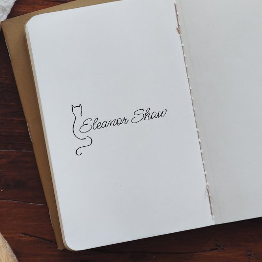 Aangepaste kat scriptnaam rubberstempel