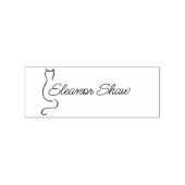 Aangepaste kat scriptnaam rubberstempel (Afrduk)