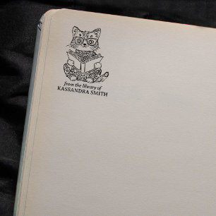 Aangepaste kat uit de bibliotheek rubberstempel