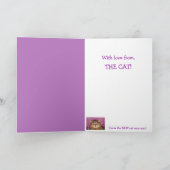 Aangepaste katfoto-Moederdag Feestdagen Kaart (Binnen)