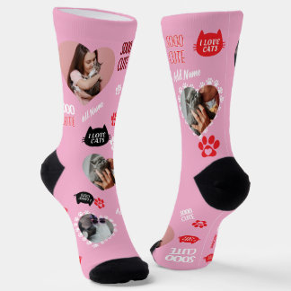 Aangepaste katten sokken cadeau voor kattenliefheb