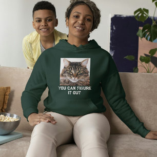 Aangepaste kattenmoeder diep bos witte citaat huis hoodie