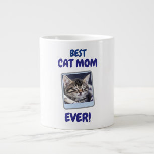 AANGEPASTE KATTENMOEDER MOM EERSTE DIEREN LIEFDE M EXTRA GROTE BEKER