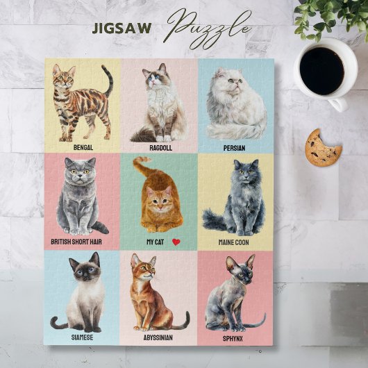 Aangepaste kattenraspuzzel – voeg je eigen kat toe legpuzzel