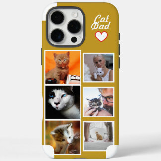 Aangepaste kattenvader fotocollage telefoonhoesje iPhone 16 pro max hoesje
