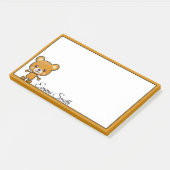 Aangepaste Kawaii Brown Beer Post-it Notes (Schuin)
