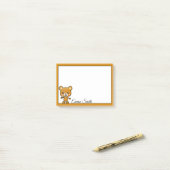 Aangepaste Kawaii Brown Beer Post-it Notes (Op bureau)