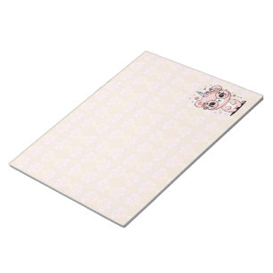 Aangepaste Kawaii Eenhoorn Beer Gezicht Bloem Bril Notitieblok