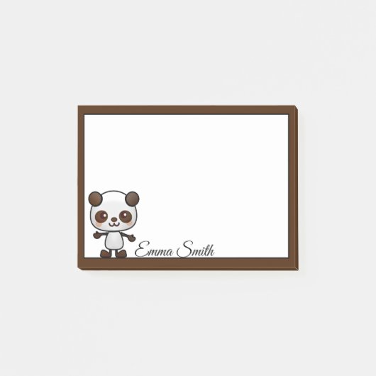 Aangepaste Kawaii Panda Beer Post-it Notes (Voorkant)