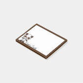 Aangepaste Kawaii Panda Beer Post-it Notes (Schuin)