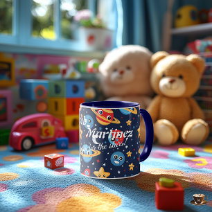 Aangepaste Kawaii Space Adventure Mok voor kindere