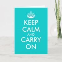 Aangepaste Keep calm and carry on bulk wenskaarten