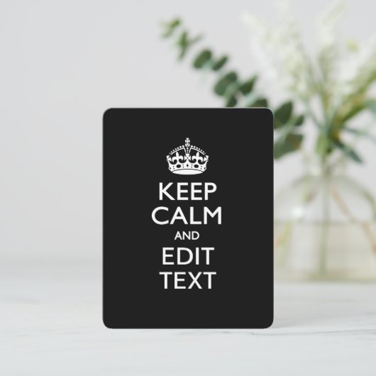 Aangepaste KEEP CALM en geef de Uitnodiging van de (Staand voorkant)