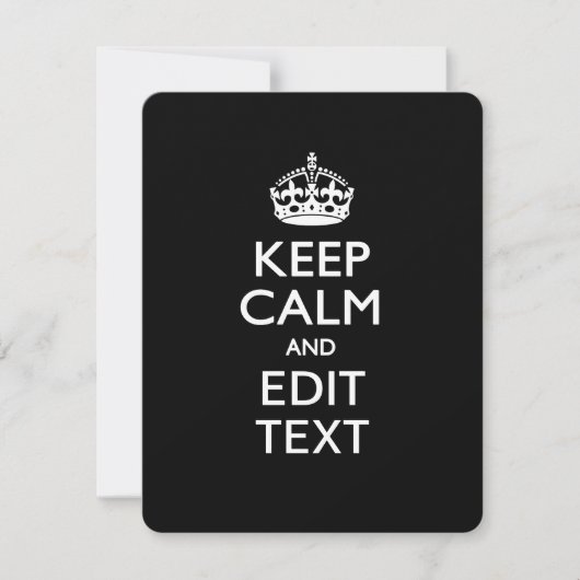 Aangepaste KEEP CALM en geef de Uitnodiging van de (Voorkant)