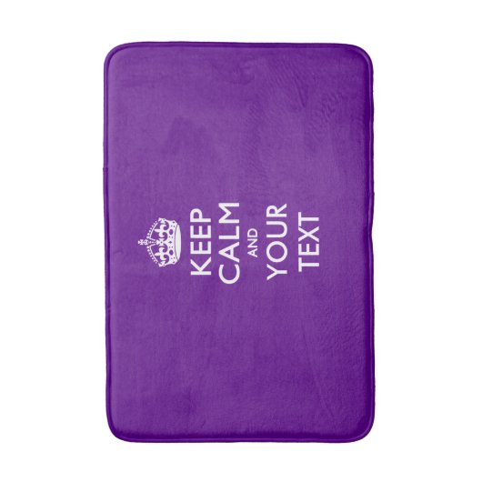 Aangepaste KEEP CALM EN Jouw tekst Badmat (Voorkant Verticaal)