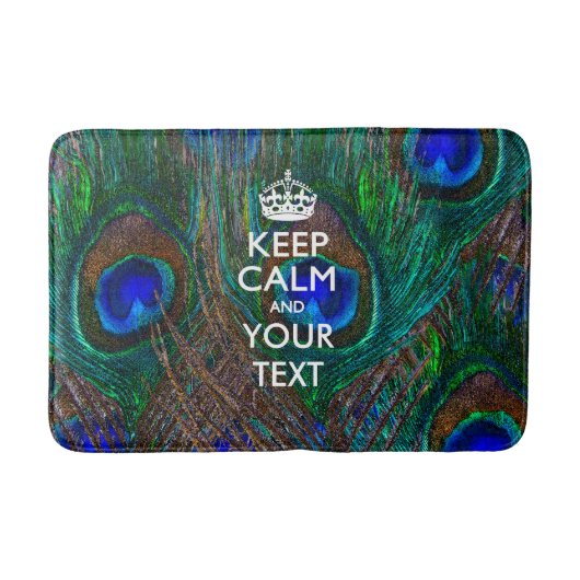 Aangepaste KEEP CALM EN Jouw tekst Badmat (Voorkant)