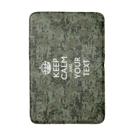 Aangepaste KEEP CALM EN Jouw tekst Badmat (Voorkant Verticaal)