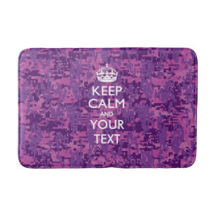 Aangepaste KEEP CALM EN Jouw tekst Badmat