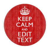 Aangepaste KEEP CALM en Jouw tekst bewerken Snijplank (Voorkant)