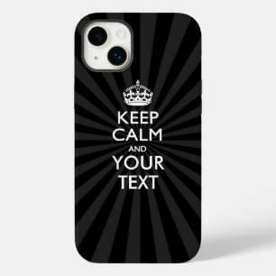 Aangepaste KEEP CALM en jouw tekst bij uitbarsting Case-Mate iPhone 14 Plus Hoesje