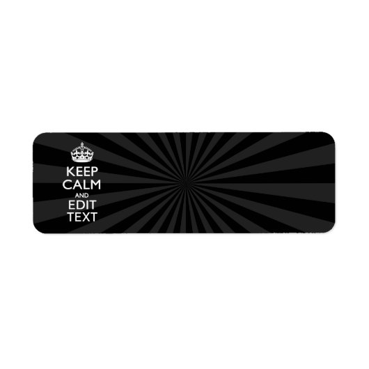 Aangepaste KEEP CALM en jouw tekst bij uitbarsting Etiket (Voorkant)