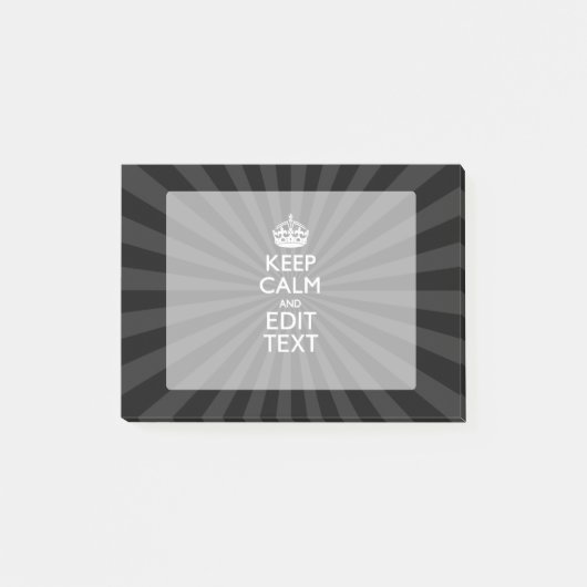 Aangepaste KEEP CALM en jouw tekst bij uitbarsting Post-it® Notes (Voorkant)