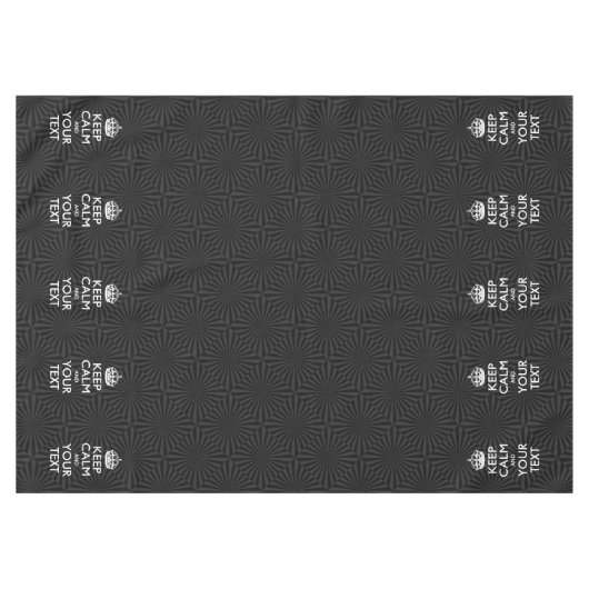 Aangepaste KEEP CALM en jouw tekst bij uitbarsting Tafelkleed (Voorkant (Horizontaal))