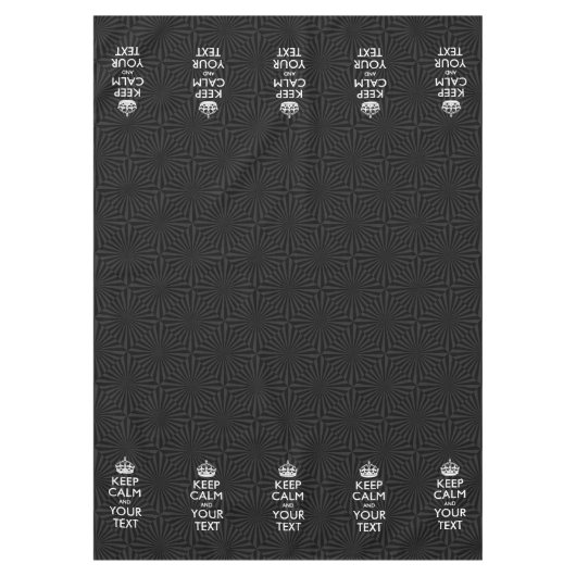 Aangepaste KEEP CALM en jouw tekst bij uitbarsting Tafelkleed (Voorkant)