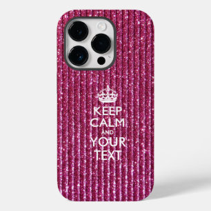 Aangepaste KEEP CALM EN Jouw tekst Case-Mate iPhone 14 Pro Hoesje