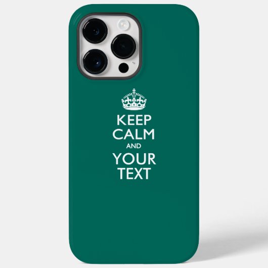 Aangepaste KEEP CALM EN Jouw tekst Case-Mate iPhone Case (Achterkant)
