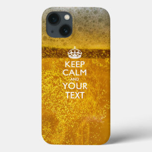 Aangepaste KEEP CALM EN Jouw tekst iPhone 13 Hoesje