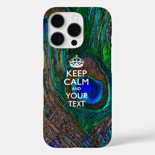 Aangepaste KEEP CALM EN Jouw tekst Case-Mate iPhone Case (Achterkant)