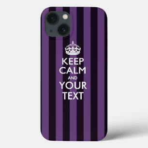 Aangepaste KEEP CALM EN Jouw tekst iPhone 13 Hoesje