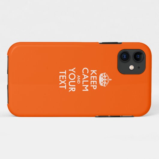 Aangepaste KEEP CALM EN Jouw tekst Case-Mate iPhone Case (Achterkant (horizontaal))
