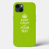 Aangepaste KEEP CALM EN Jouw tekst Case-Mate iPhone Case (Achterkant)