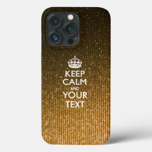 Aangepaste KEEP CALM EN Jouw tekst iPhone 13 Pro Hoesje