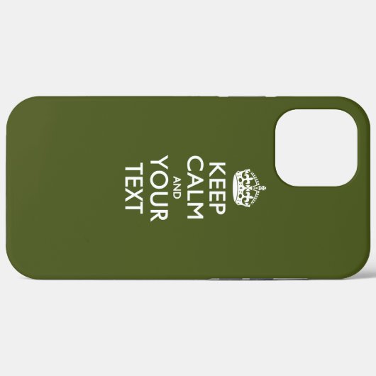 Aangepaste KEEP CALM EN Jouw tekst Case-Mate iPhone Case (Achterkant (horizontaal))