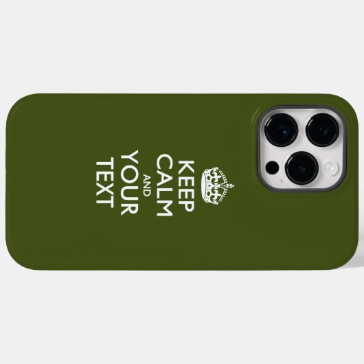 Aangepaste KEEP CALM EN Jouw tekst Case-Mate iPhone Case (Achterkant (horizontaal))