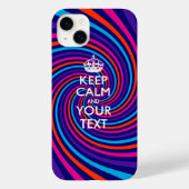 Aangepaste KEEP CALM EN Jouw tekst Case-Mate iPhone Case (Achterkant)