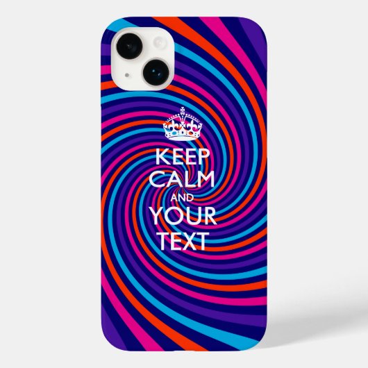 Aangepaste KEEP CALM EN Jouw tekst Case-Mate iPhone Case (Achterkant)