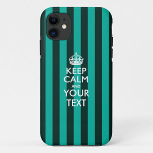 Aangepaste KEEP CALM EN Jouw tekst iPhone 11 Hoesje