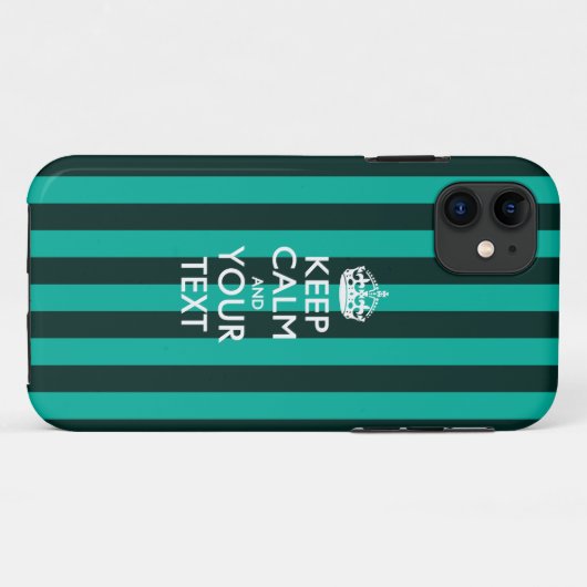 Aangepaste KEEP CALM EN Jouw tekst Case-Mate iPhone Case (Achterkant (horizontaal))