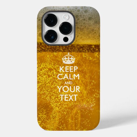 Aangepaste KEEP CALM EN Jouw tekst Case-Mate iPhone Case (Achterkant)