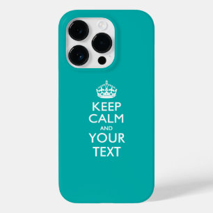Aangepaste KEEP CALM EN Jouw tekst Case-Mate iPhone 14 Pro Hoesje