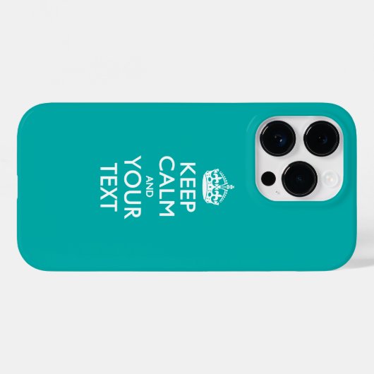 Aangepaste KEEP CALM EN Jouw tekst Case-Mate iPhone Case (Achterkant (horizontaal))