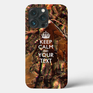 Aangepaste KEEP CALM EN Jouw tekst iPhone 13 Pro Hoesje