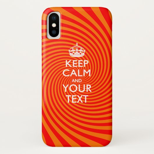 Aangepaste KEEP CALM EN Jouw tekst Case-Mate iPhone Case (Achterkant)